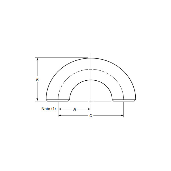Приварной отвод 180°