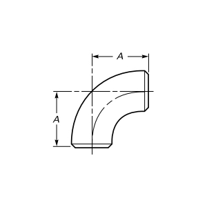 Приварной отвод 90°