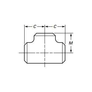 Приварной прямой тройник
